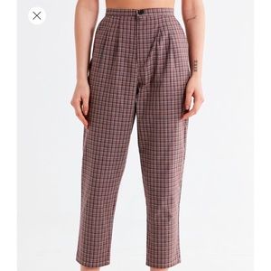 Urban Outfitters High- rise plaid pant